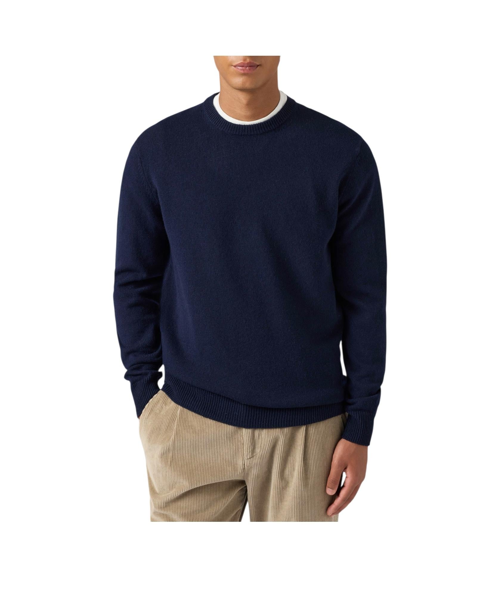 Maglione Regent in lambswool Blu REGE011 00063I MC2 SAINT BARTH 