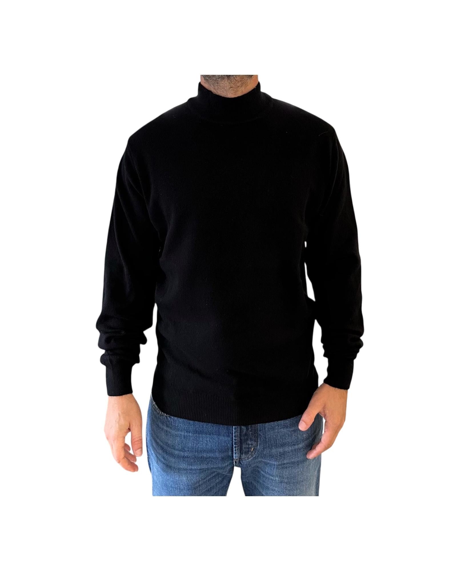 Maglione collo alto misto lana e cashmere Nero 0021 13 WOOL&CO 