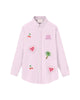 Camicia Brigitte popeline righe rosa