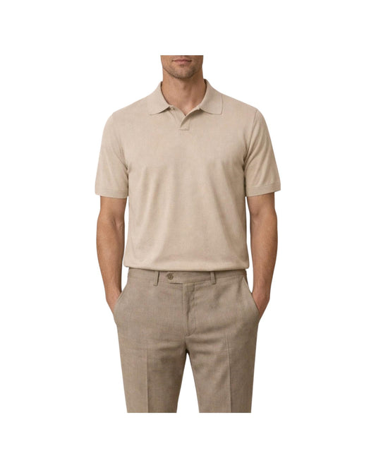 Polo senza bottoni Sand M5425 SAND +39MAsq 