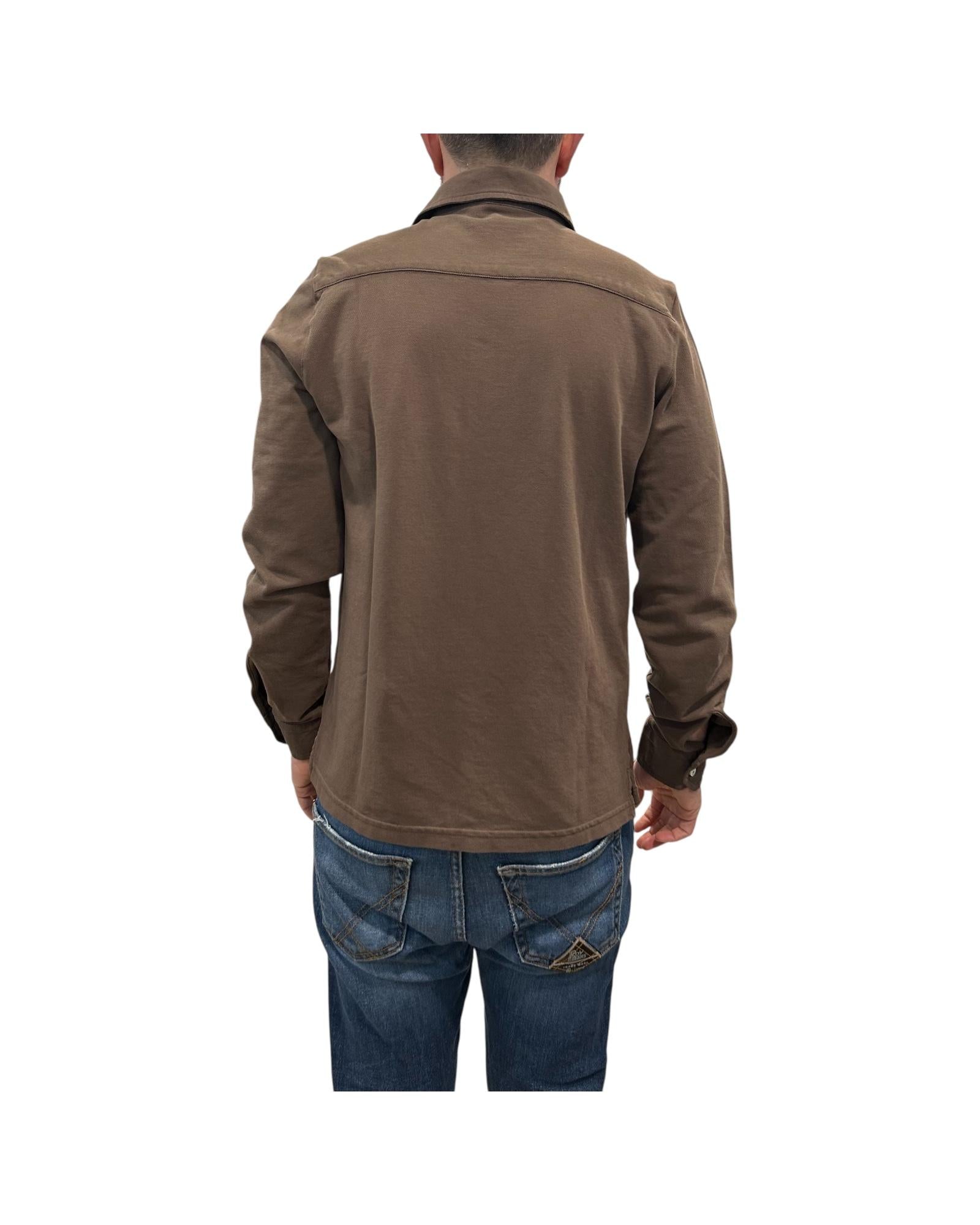 Camicia Uomo Portland Piquet Brown 6502 BROWN BL'KER 