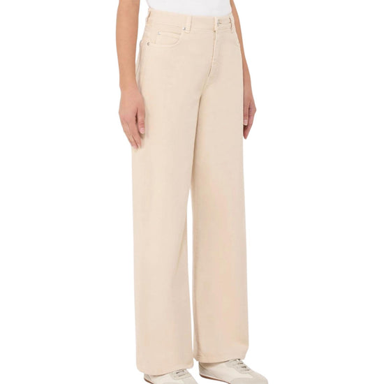 Pantalone Wide leg in drill di cotone Beige MEDINA 012 MAX MARA WEEKEND 