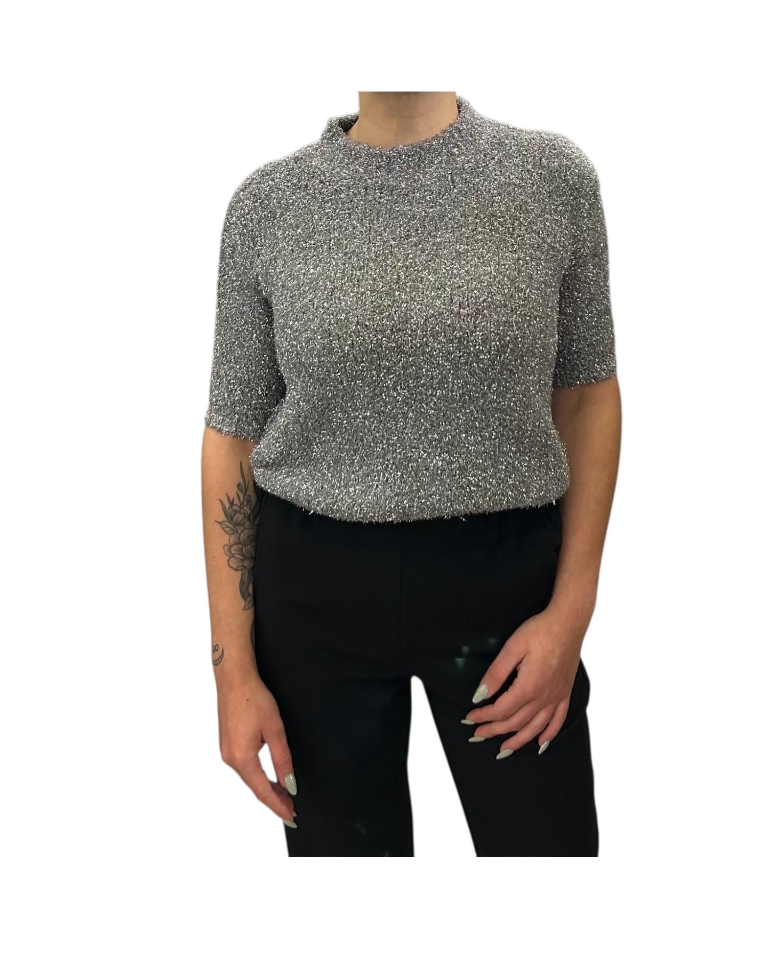 Maglia in lurex Acciaio M102 844 09 Floor