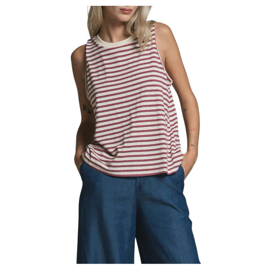 Top con motivo a righe Bordeaux TATE JSO146 IMPURE 