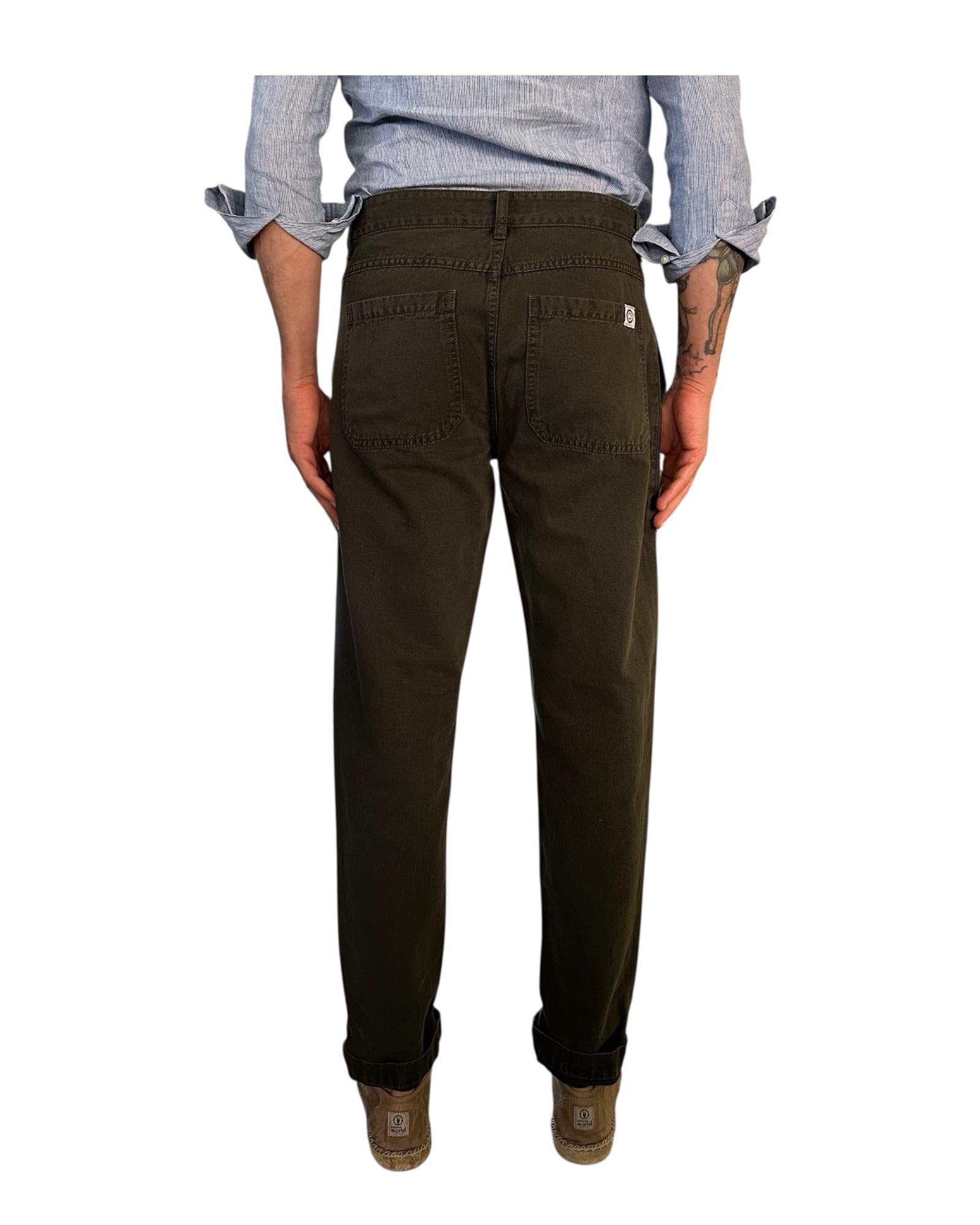 Pantalone Wembley Bull Misto Lino Arm 030 WEMBLEY BULL MISTO LINO ARMY MODFITTERS 