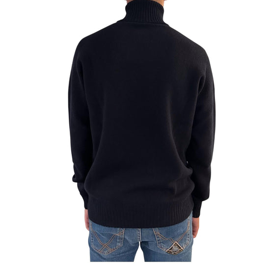 Maglione collo alto in lana merino Blu 12581 108 RETOIS 