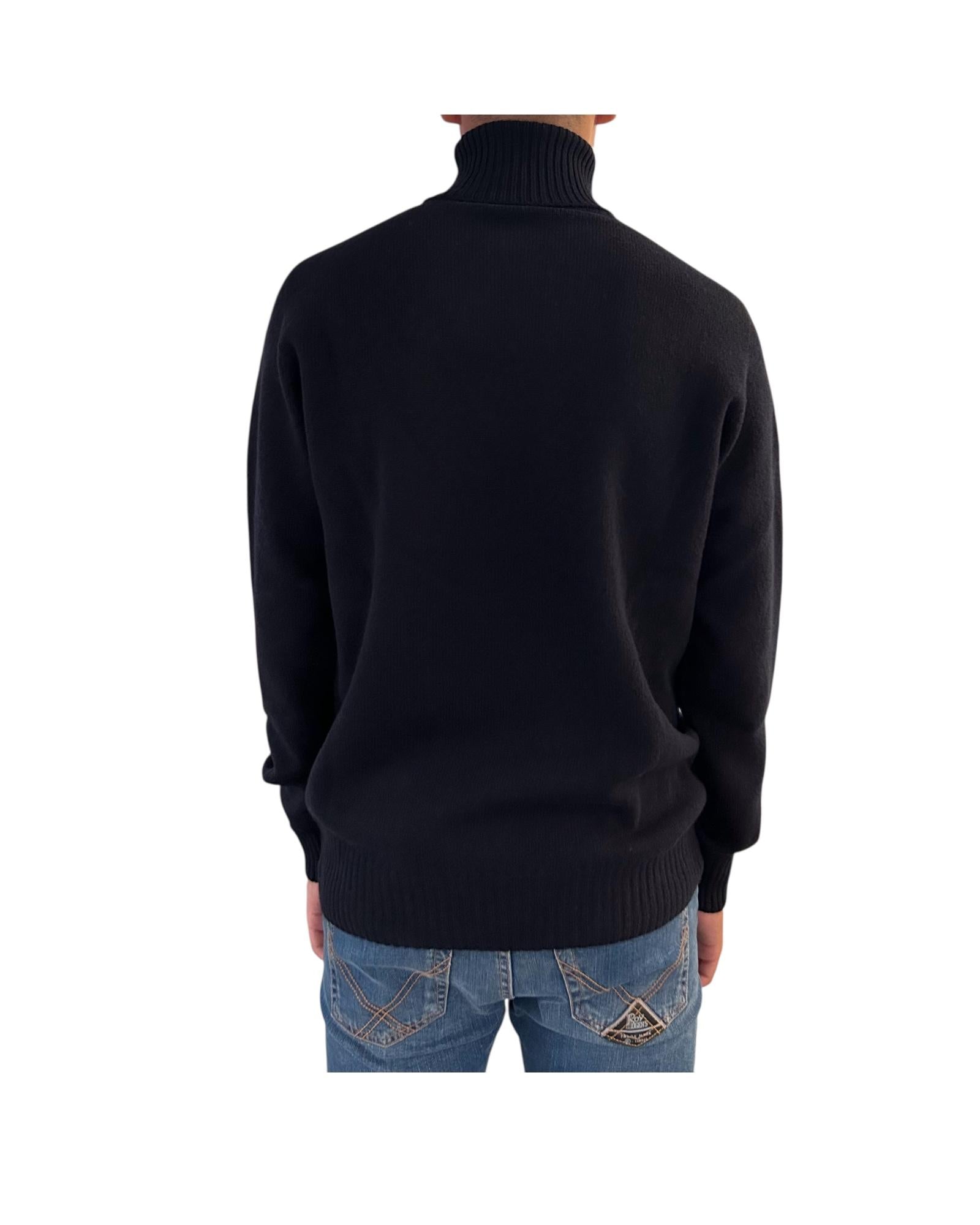 Maglione collo alto in lana merino Blu 12581 108 RETOIS 