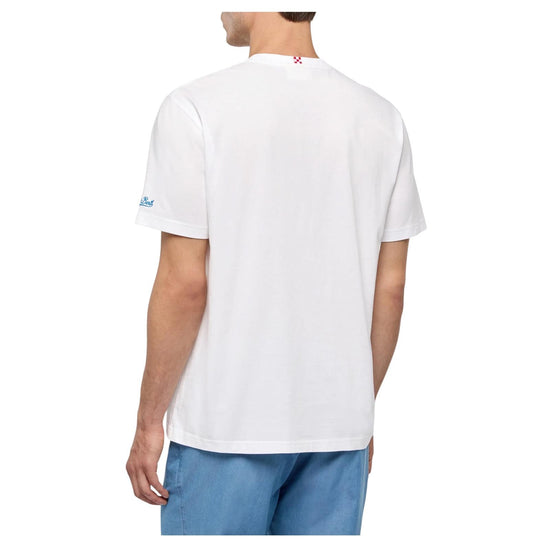 T-Shirt Portofino con stampa Gente di mare e ricamo POT0001 04456L MC2 SAINT BARTH 