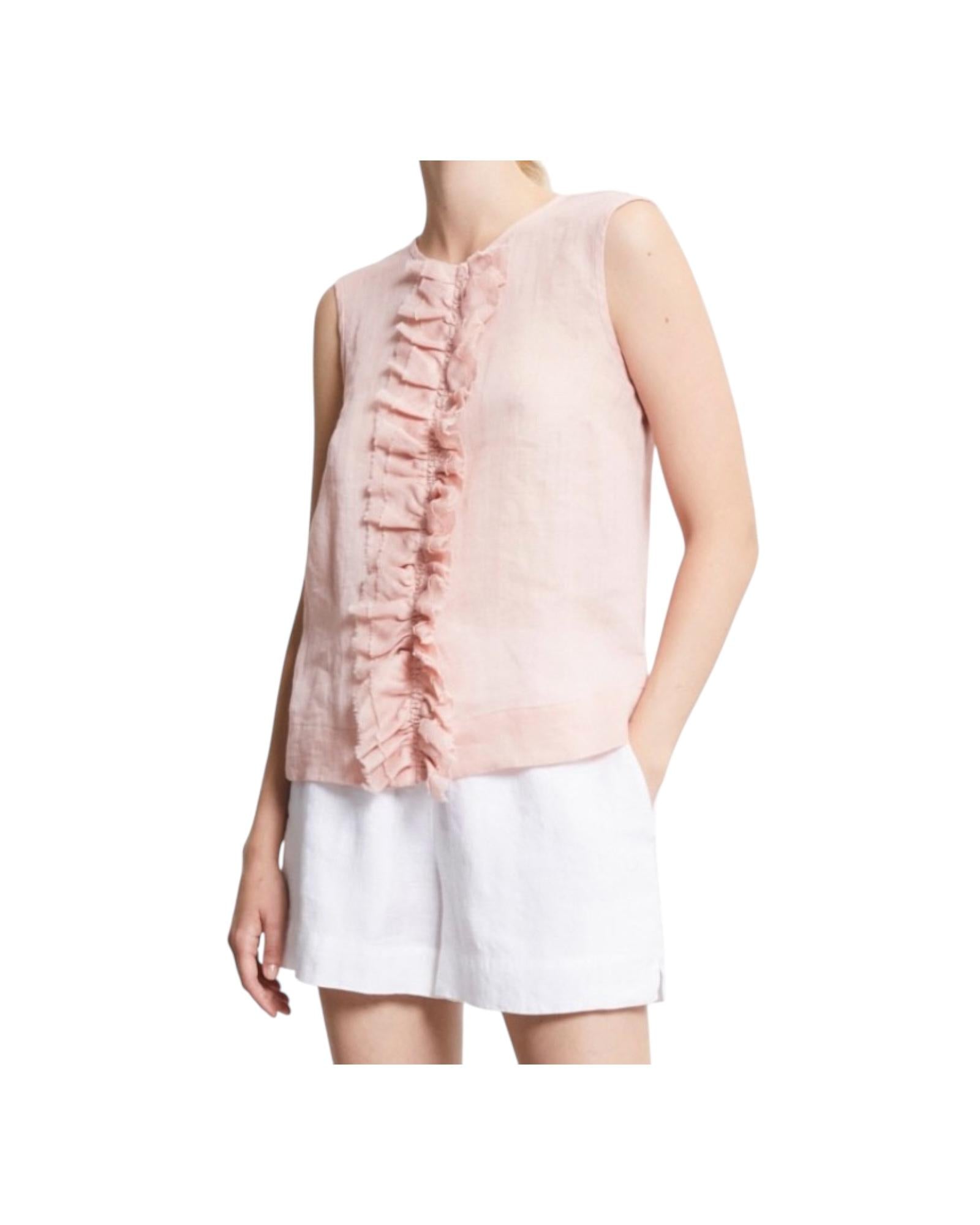 Top in ramiè, rosa PSR DT9171 MADAME OTTOD'AME