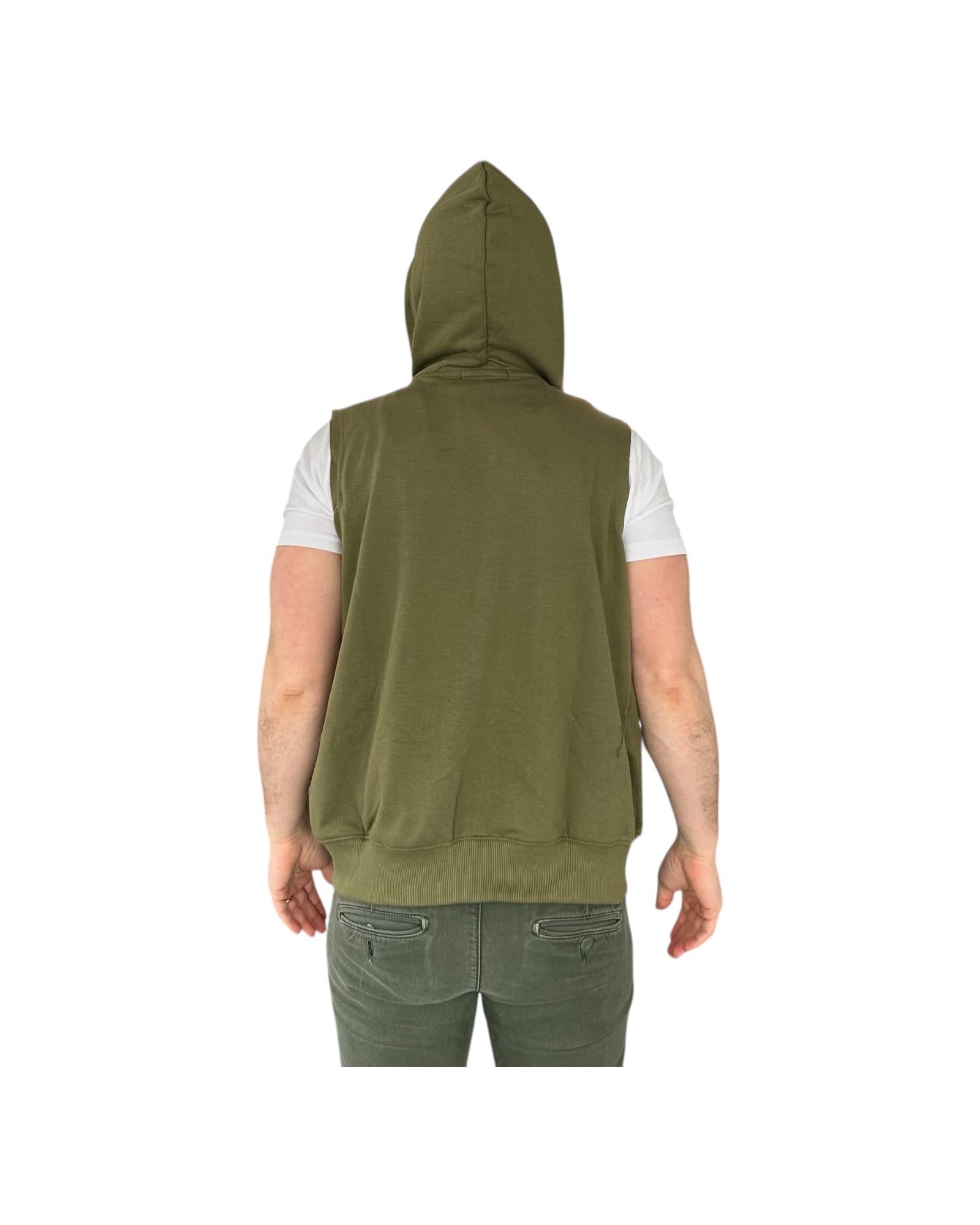 Gilet con cappuccio verde 503 VERDE RE.VI.VAL 