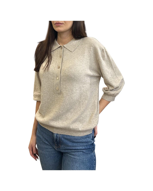 Polo in misto cashmere Beige 22010F BEIGE VICOLO 