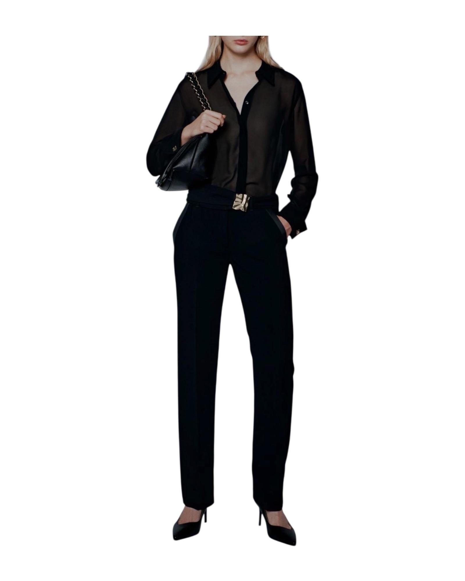 Camicia in georgette Nero ARCA 002 MARELLA 