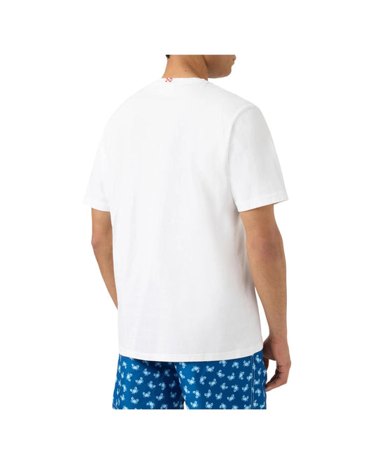 T-shirt Portofino bianca con ricamo À La Plage POT0001 04323L MC2 SAINT BARTH 