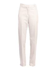 Beige cigarette trousers