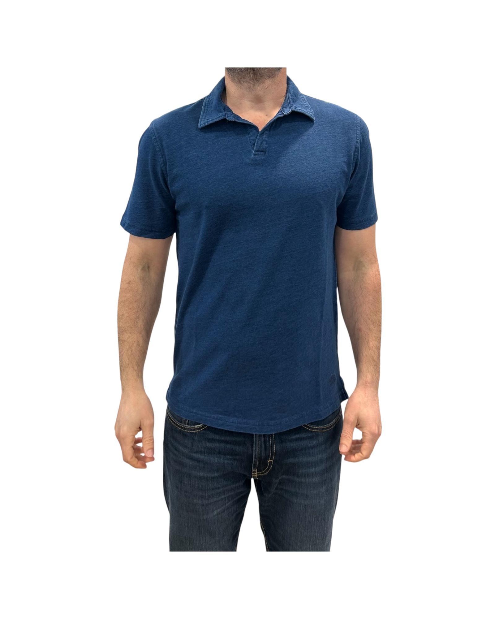 Polo Uomo Hamptons Indigo Jersey senza bottoni 2007 INDIGO BLEACH BL'KER