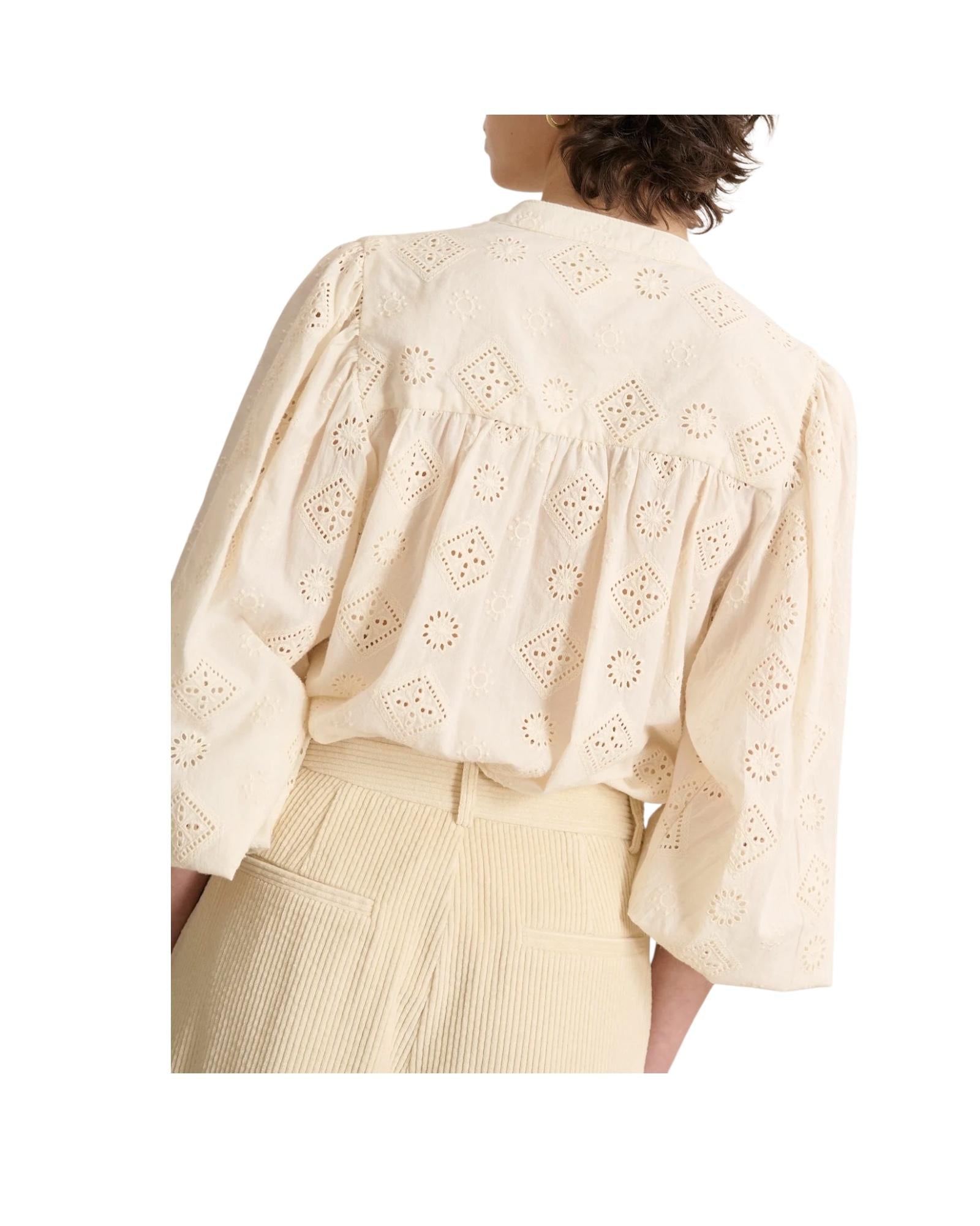 Blusa Ketty in pizzo Ecru 2050 KETTY ECRU GARANCE PARIS 