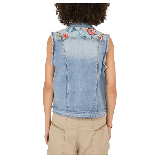 Gilet con ricami Denim D39V1346 DENIM SOUVENIR 
