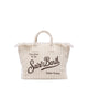 Borsa Colette in canvas di lino con stampa a righe