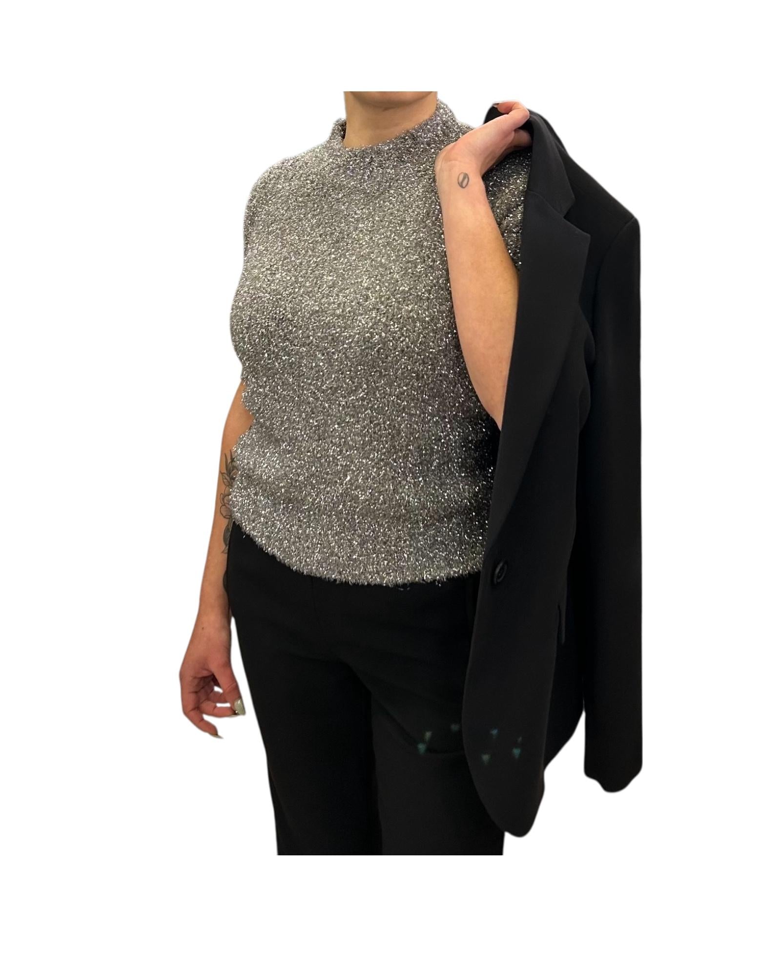 Maglia in lurex Acciaio M102 844 09 Floor