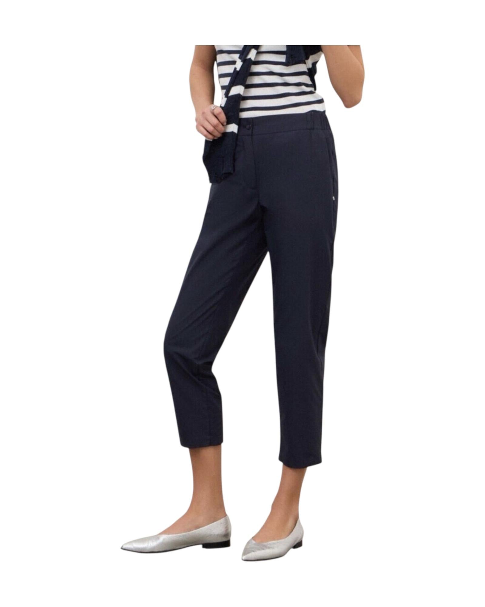 Pantalone carrot in popeline Night PCH DP9740 NIGHT OTTOD'AME 