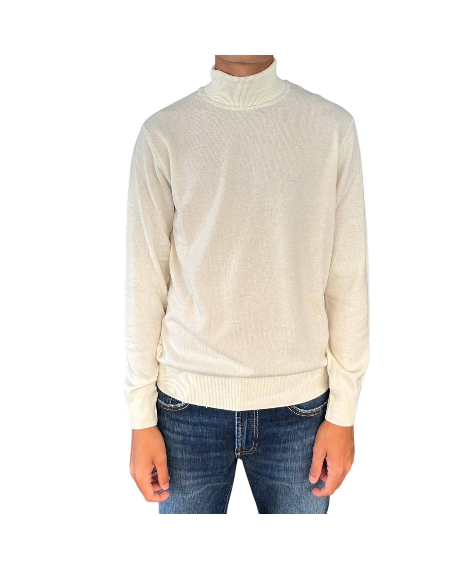 Dolcevita in lana e cashmere Bianco 00G50155M 301 MONTECHIARO 