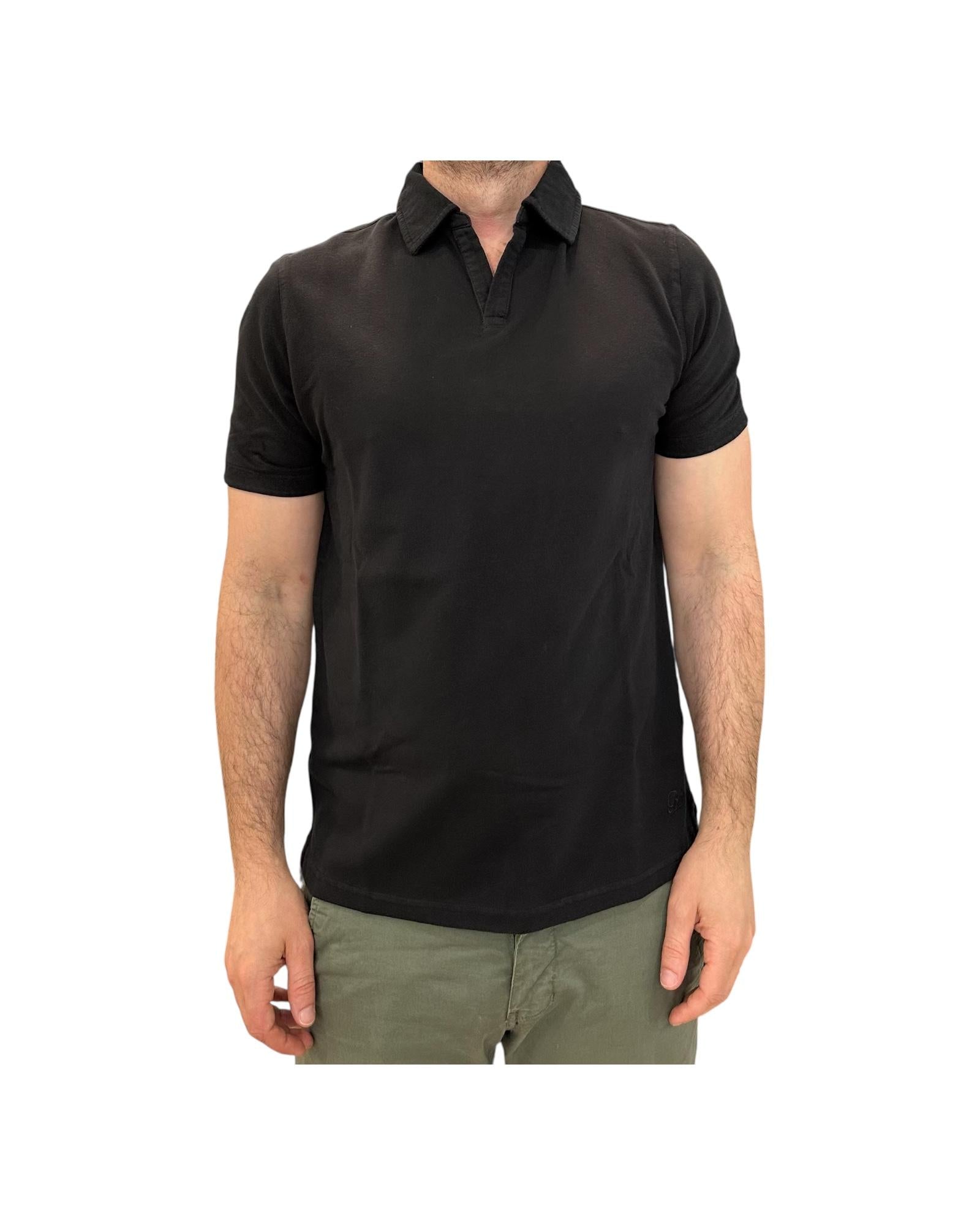 Polo uomo Rockland Black Piquet senza bottoni. 2005 BLACK BL'KER