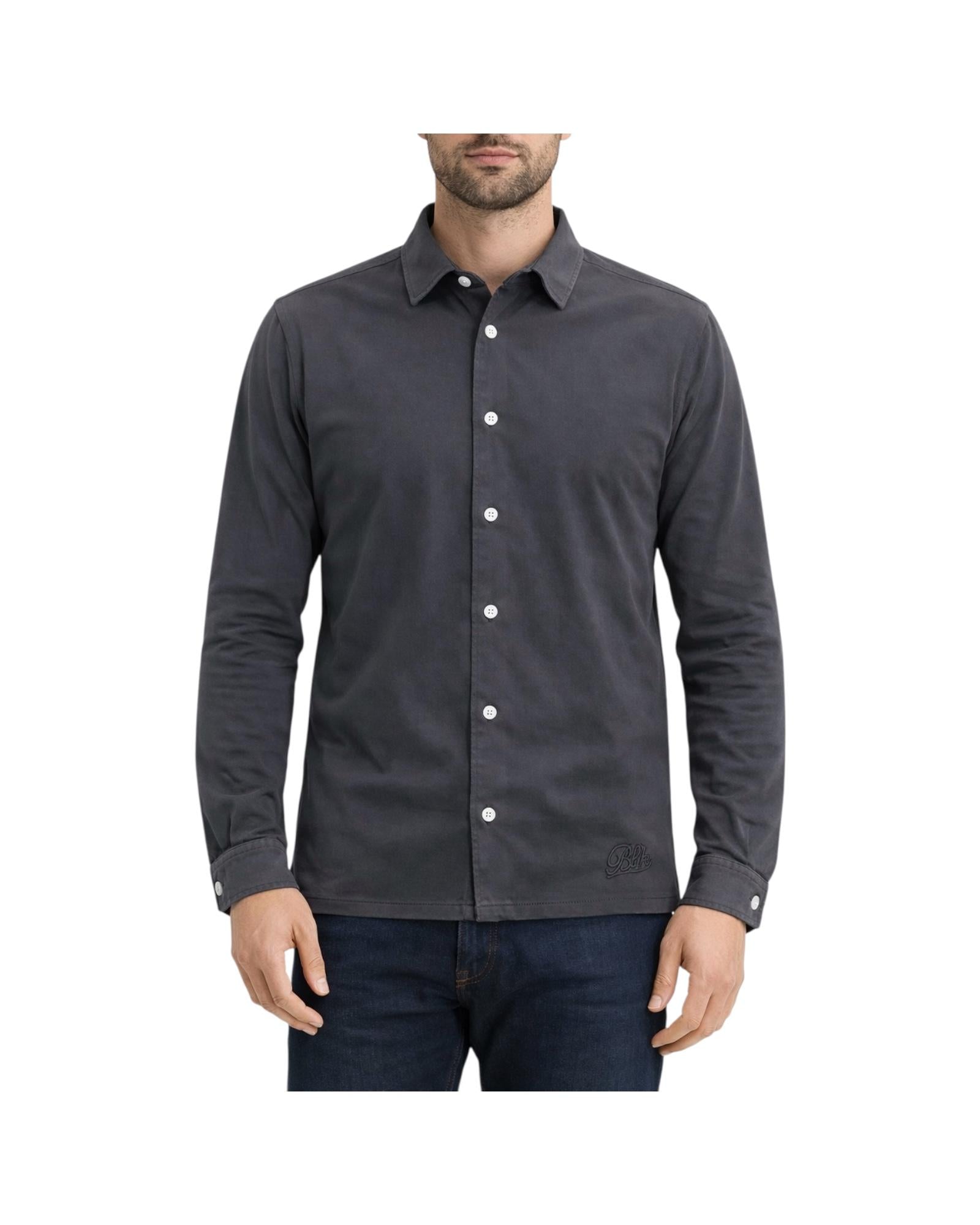 Camicia Uomo Hartford in cotone Faded black 6501 FADED BLACK BL'KER 