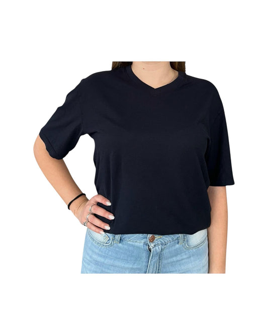 T-Shirt Liliac in cotone blu LILIAC BLU CHS 