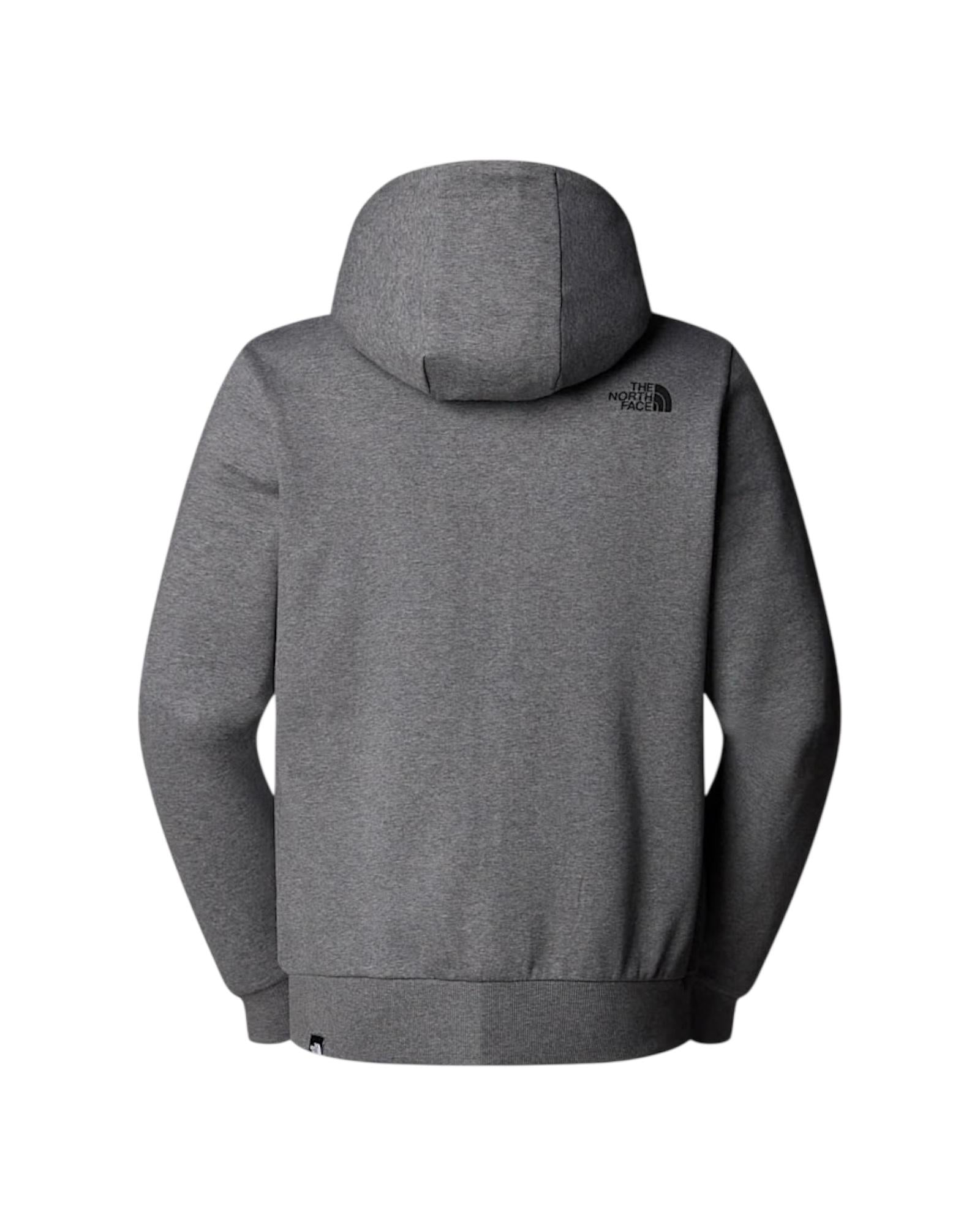 Felpa con cappuccio e cerniera integrale Simple Dome Medium grey NF0A89FD MEDIUM GREY HEATHER THE NORTH FACE 