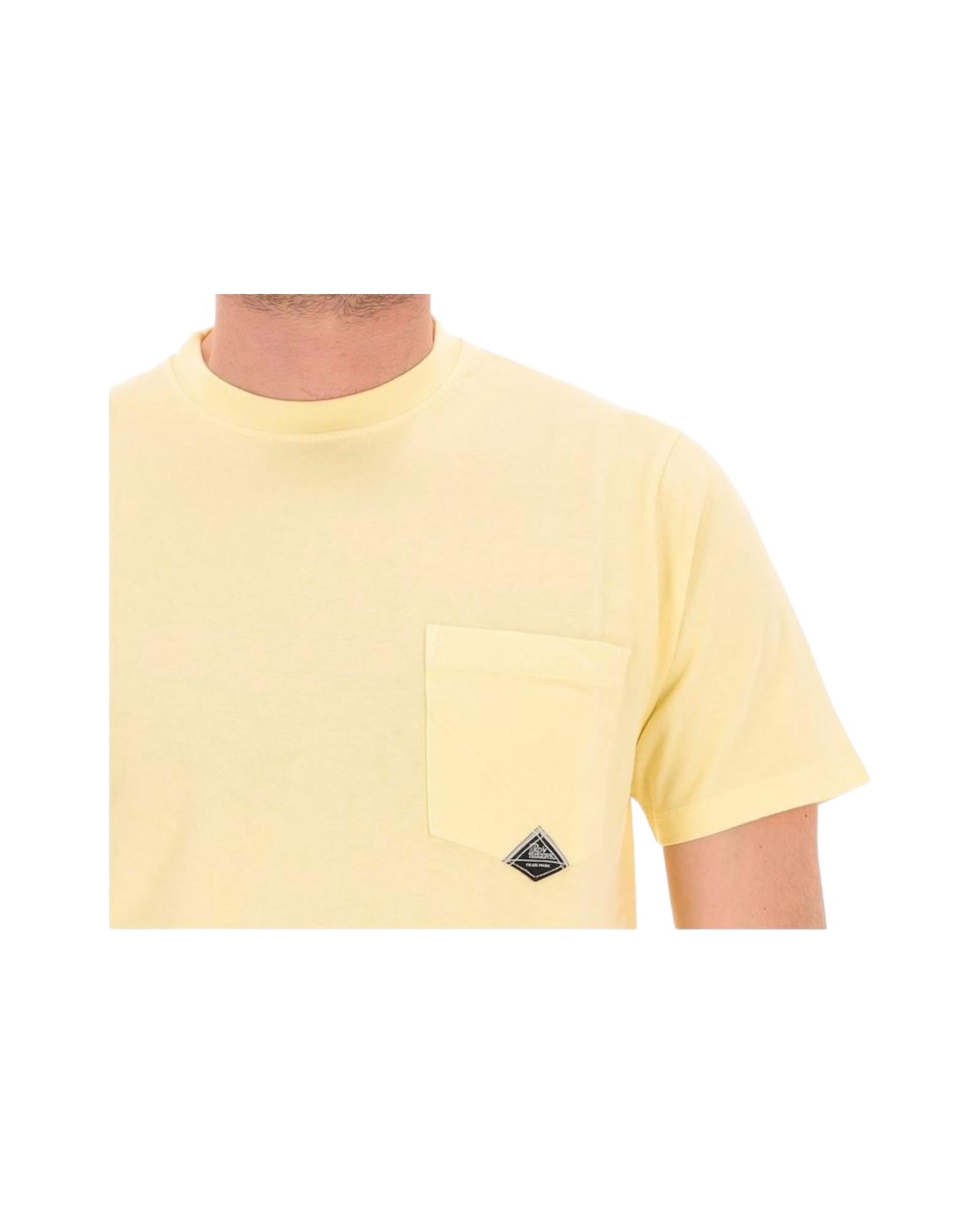 T-shirt pocket in jersey di cotone,lemon. RRU90048CA160111 C0359 ROY ROGER'S 