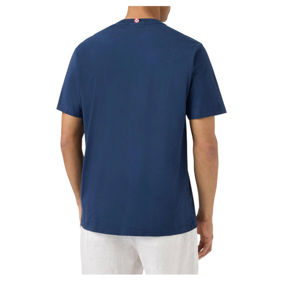 T-shirt Portofino blu con ricamo Mi Piacciono Le Bionde POT0001 04428L MC2 SAINT BARTH 