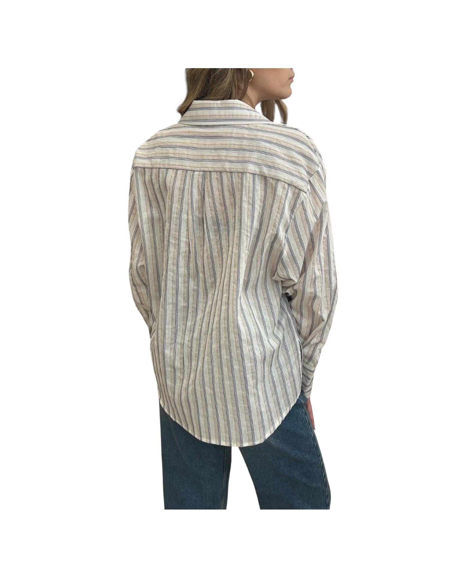 Camicia Over a righe CFW Q042 030 HAVEONE 