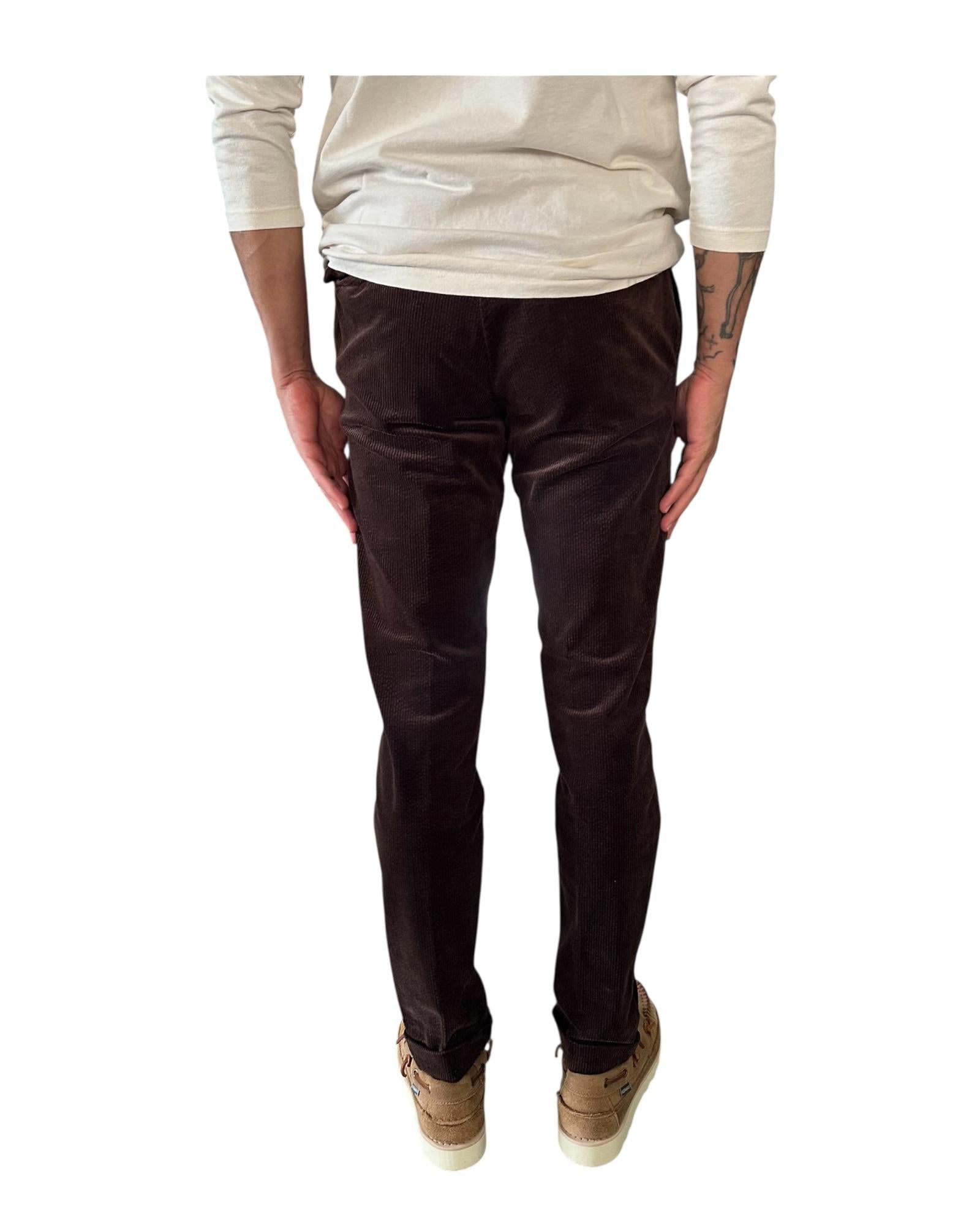 Pantalone SASA chino slim in velluto Cacao A311SASA45TC321/TB 290 AT.P.CO 