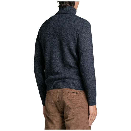 Maglione collo alto in moulinè Navy JOHN WN7C01 IMPURE 