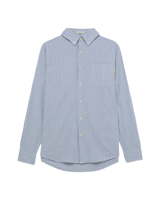 Camicia Uomo Oxford in cotone washed stripe washed blue baby. RRU90059CK670124 C0350 ROY ROGER'S 