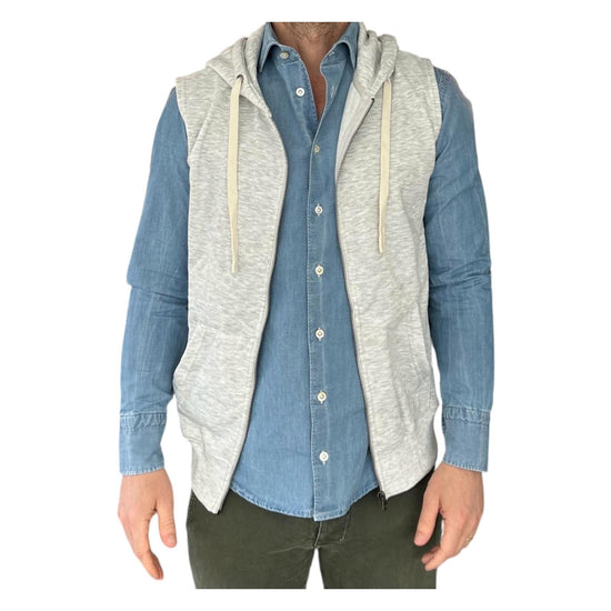 Gilet con cappuccio grigio 503 GRIGIO RE.VI.VAL 