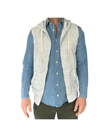 Gilet con cappuccio grigio 503 GRIGIO RE.VI.VAL 