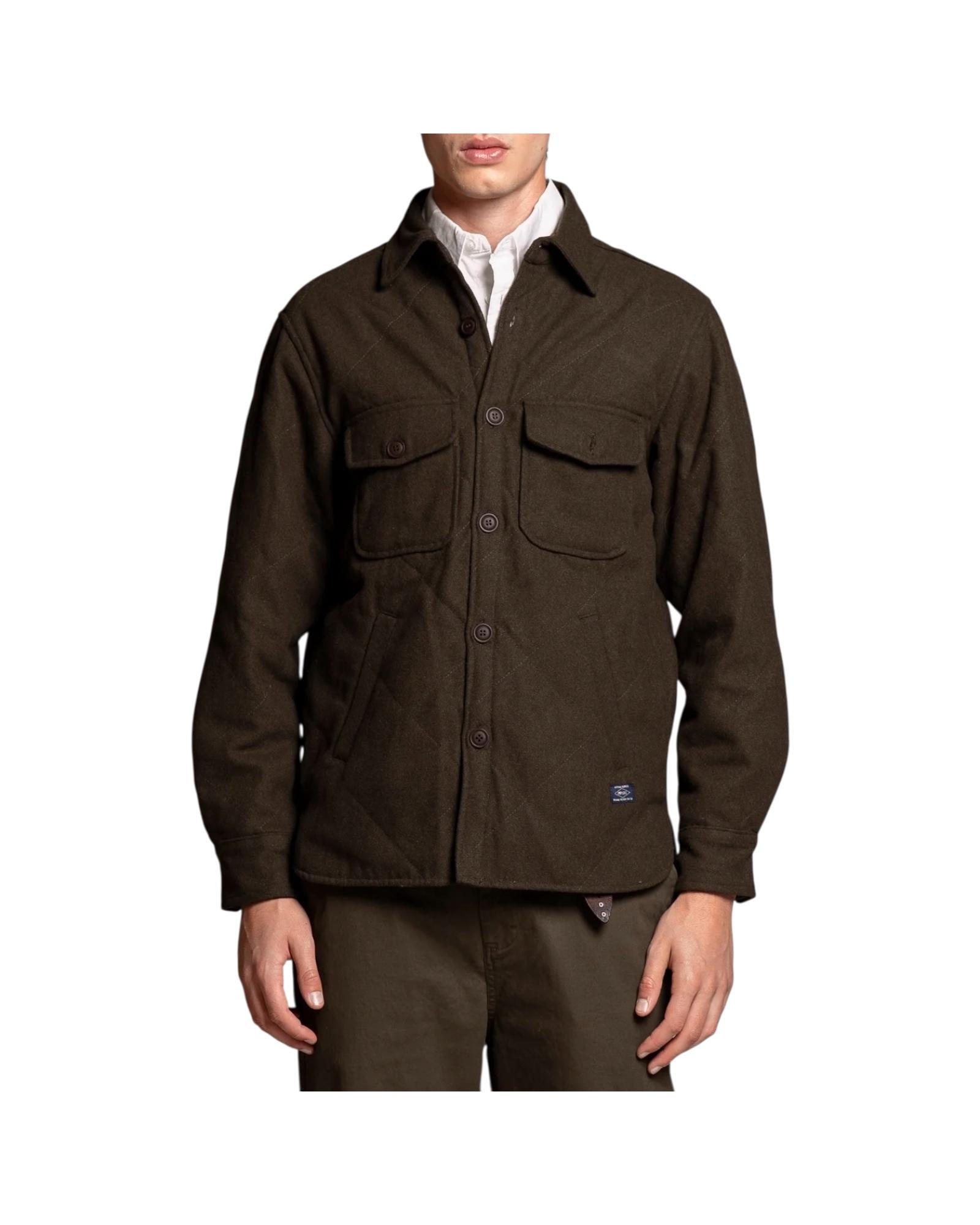 Overshirt in lana Army green ROY W0Q2330 IMPURE