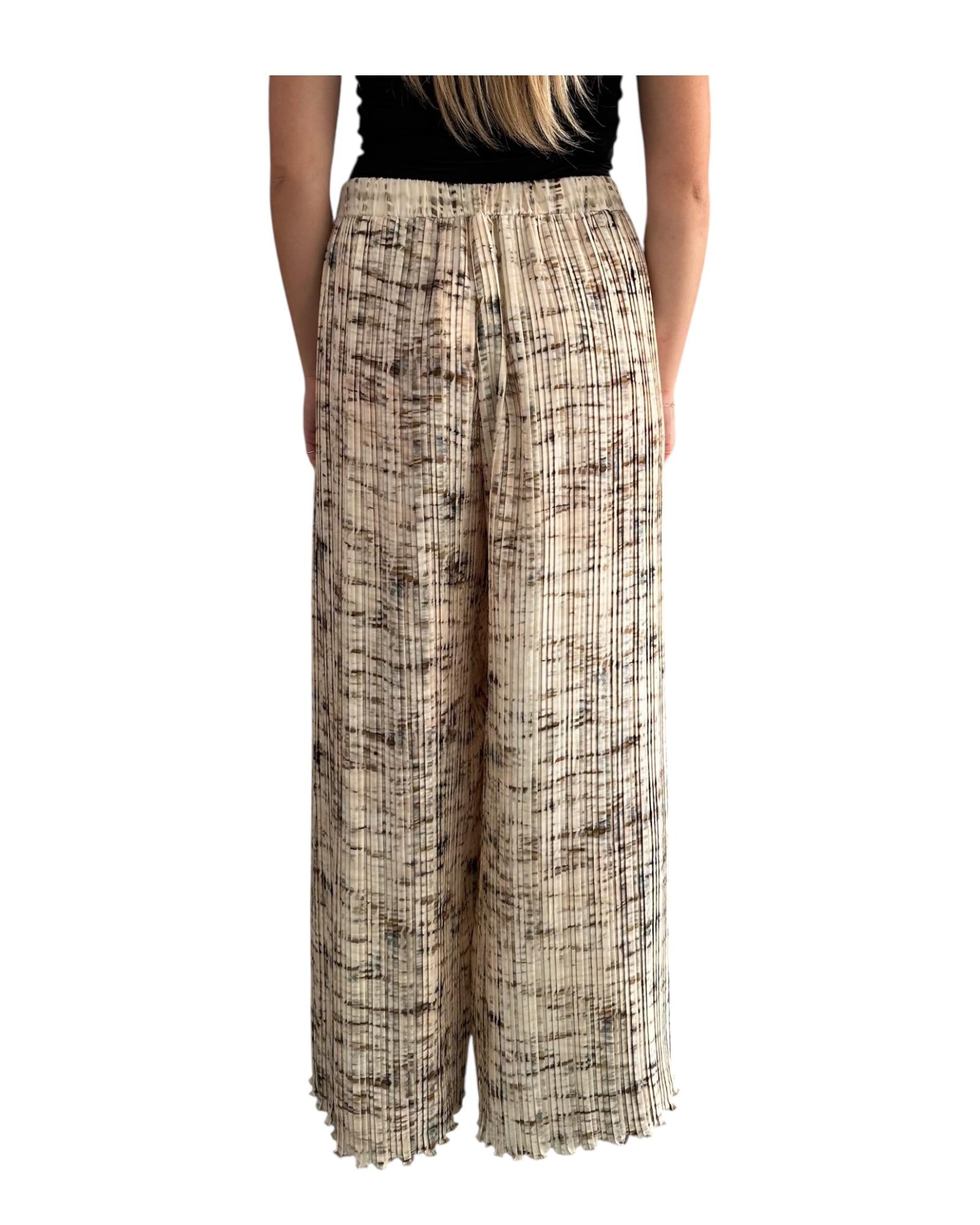 Pantalone a palazzo beige