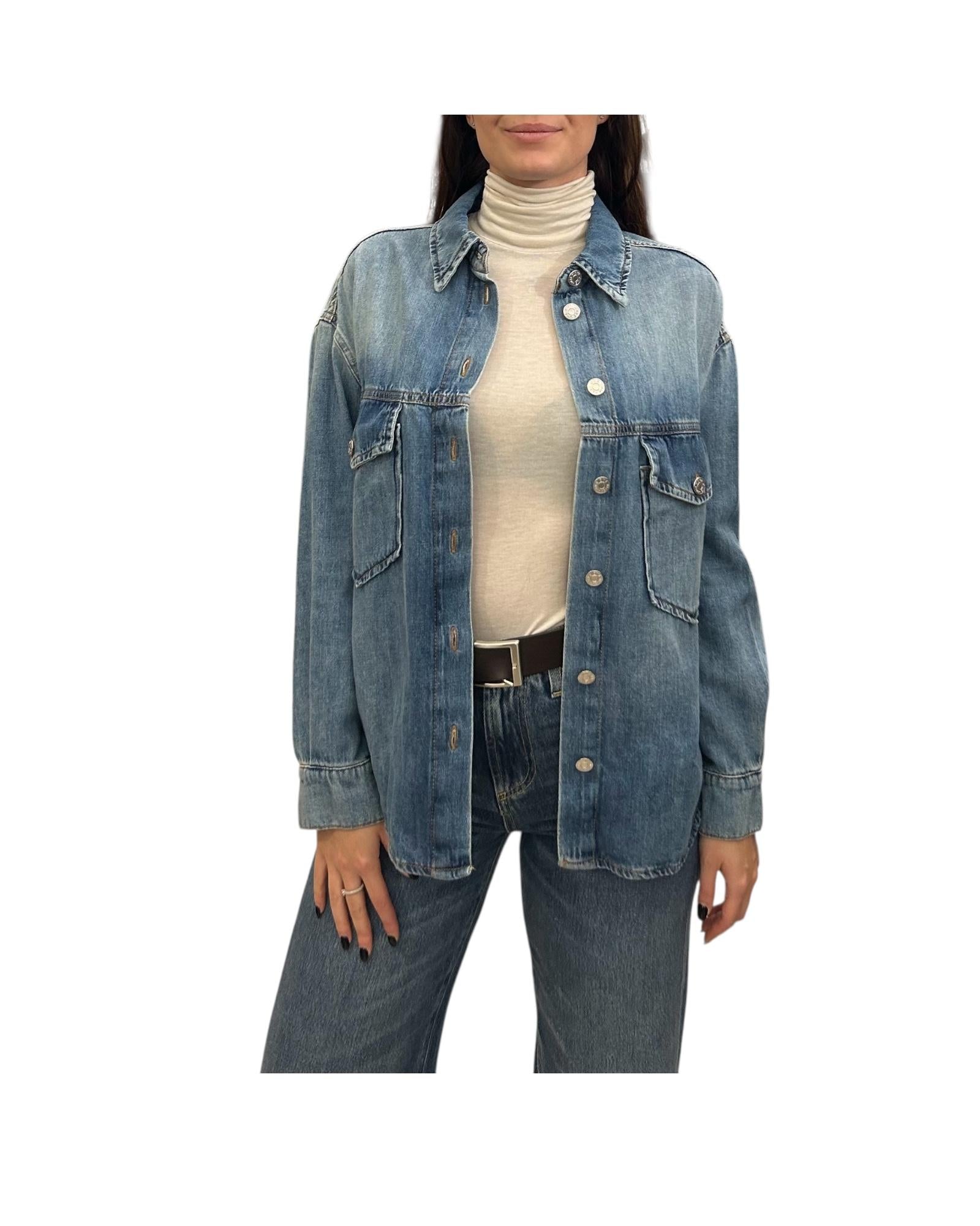 Camicia in cotone Denim CGZ P073 DENIM haveone