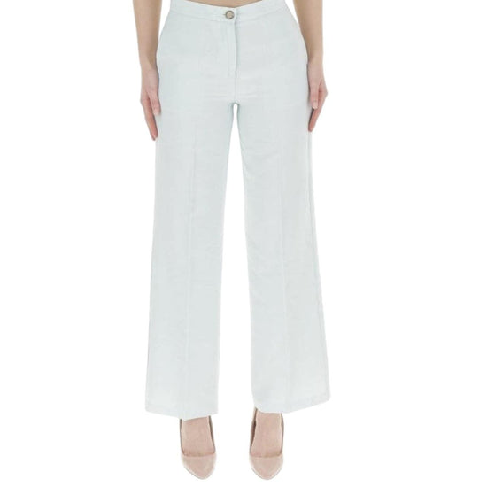 Pantalone palazzo in viscosa, verde acqua. TD0074 ACQUA VICOLO 