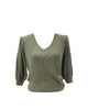 Maglia scollo a V Salvia