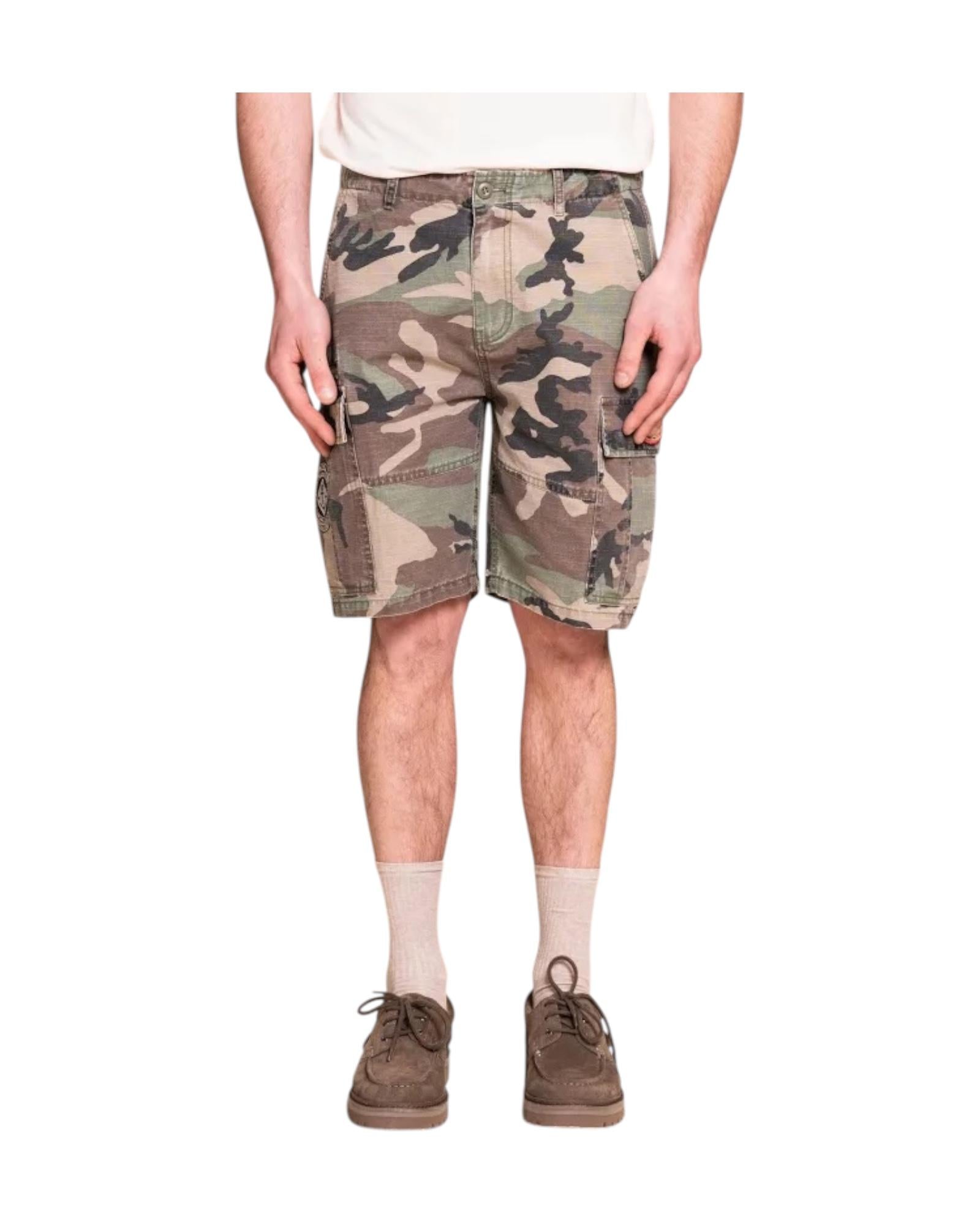 Bermuda cargo camouflage green. STONECAM RIPC08 IMPURE