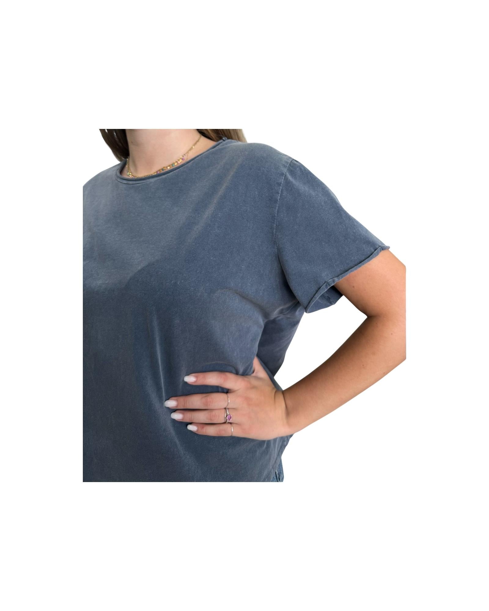 T-shirt in cotone Blu avion T10182MA BLU AVION RE.VI.VAL 