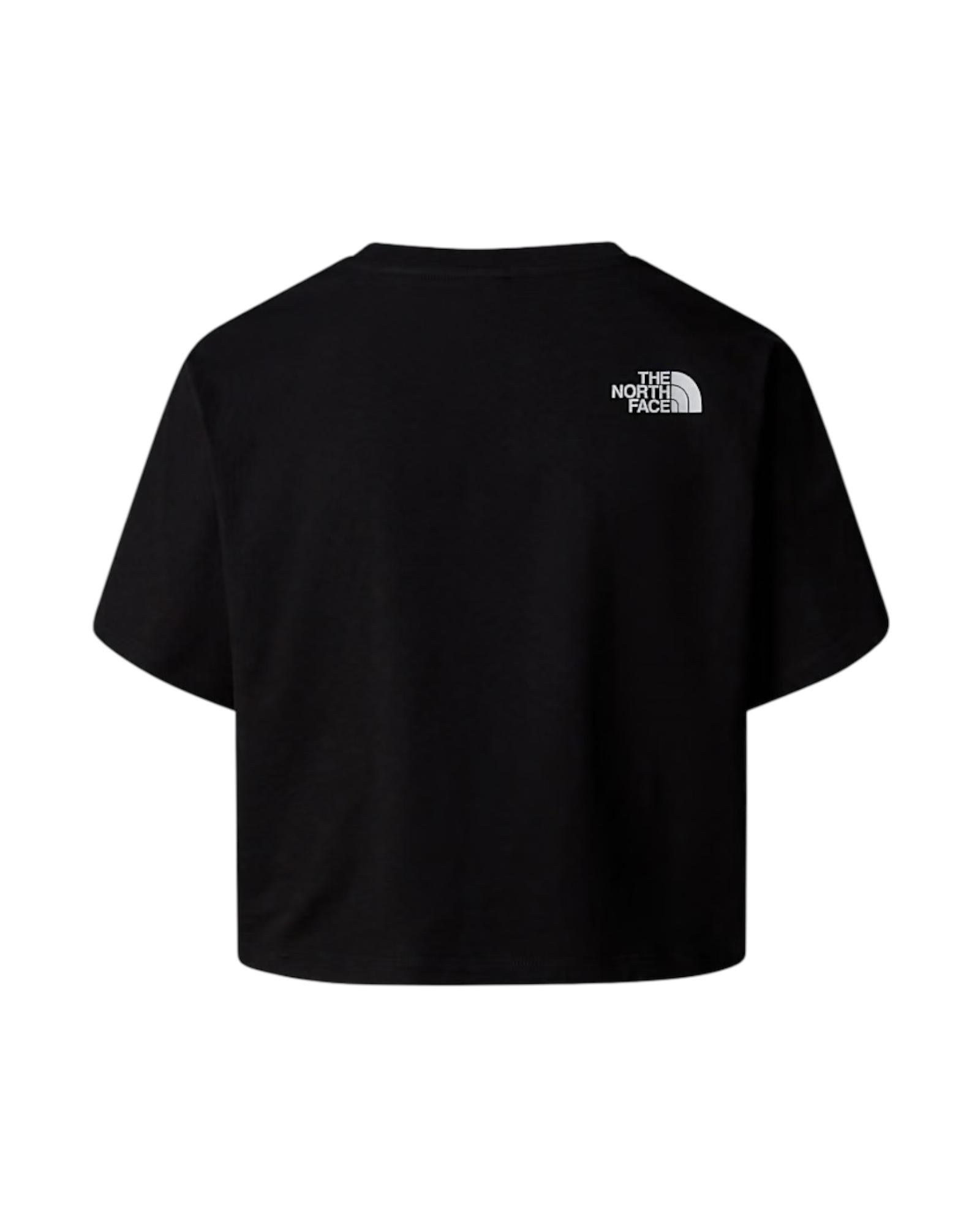 T-shirt Crop Simple Dome Black NF0A87U4 BLACK THE NORTH FACE 