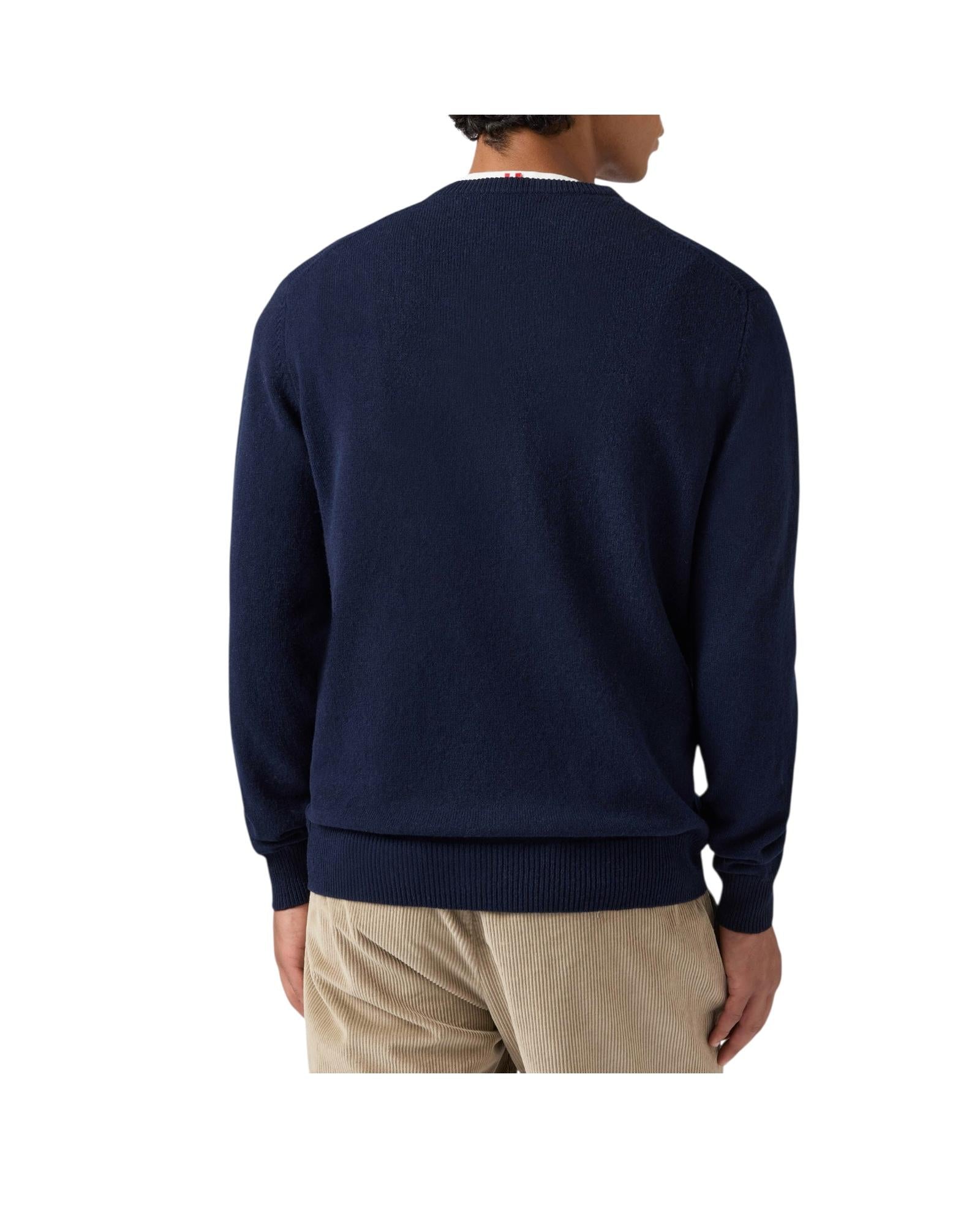 Maglione Regent in lambswool Blu REGE011 00063I MC2 SAINT BARTH 