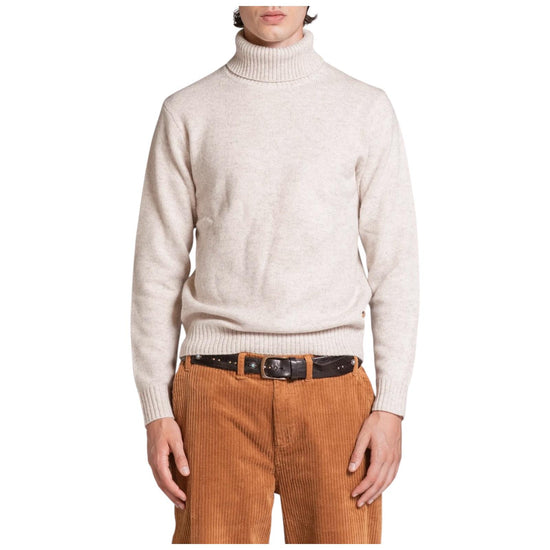 Maglione collo alto in moulinè Ecru JOHN WN7C56 IMPURE 