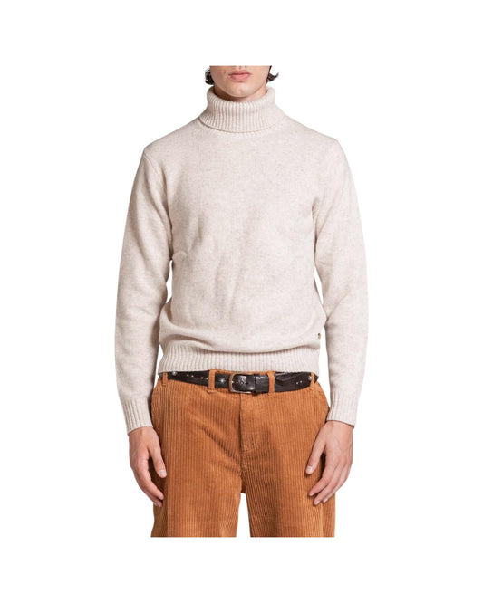 Maglione collo alto in moulinè Ecru JOHN WN7C56 IMPURE 