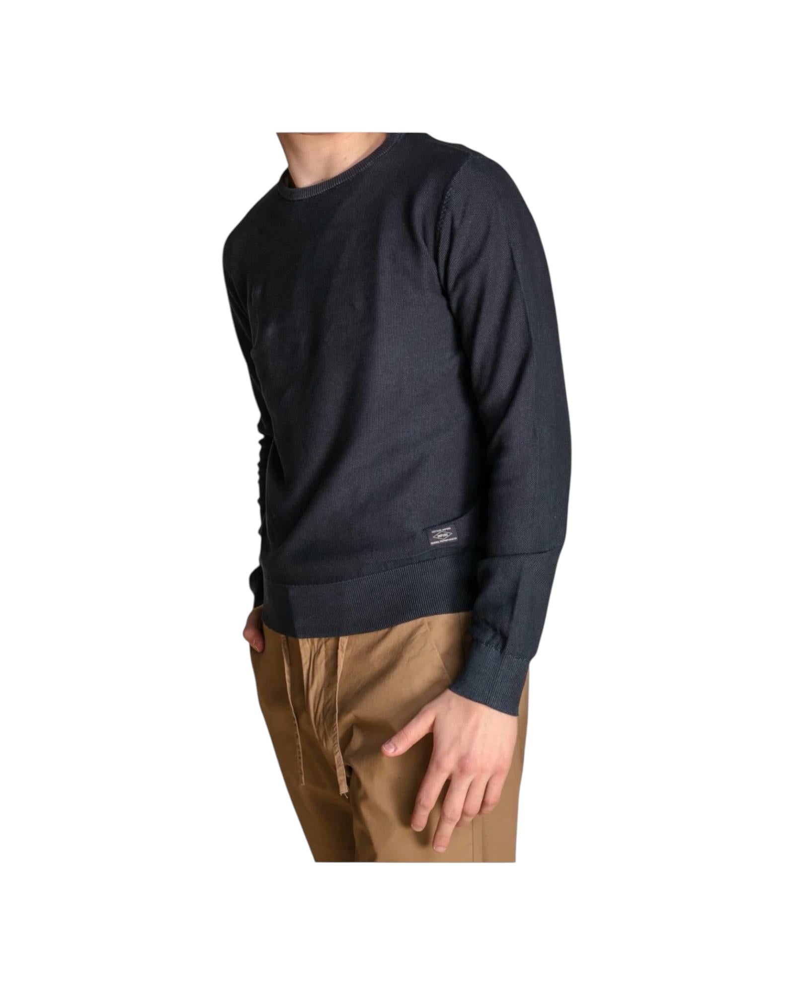 Timothy Acid Wash Navy Sweater