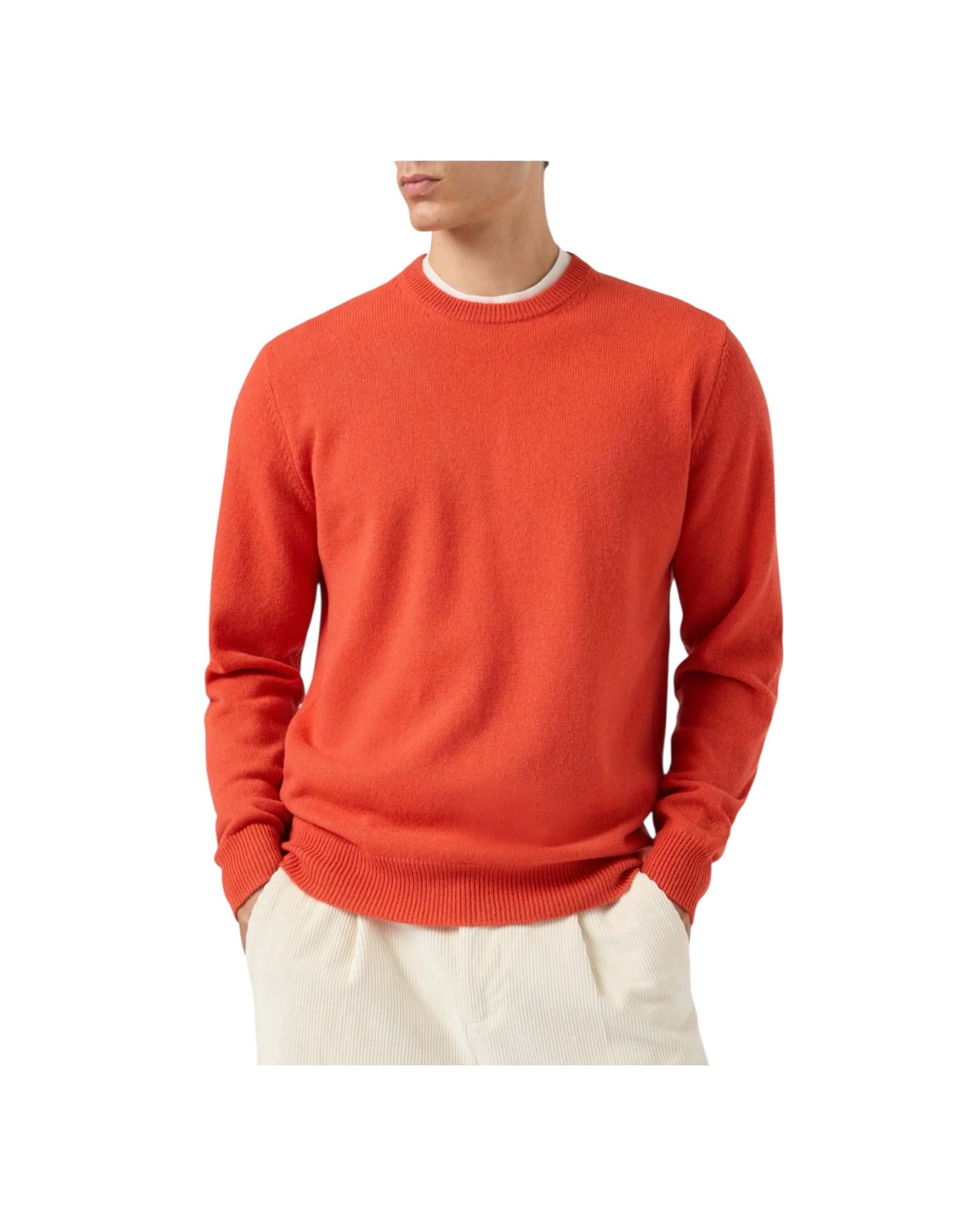 Maglione Regent in lambswool Orange REGE011 00039I MC2 SAINT BARTH 